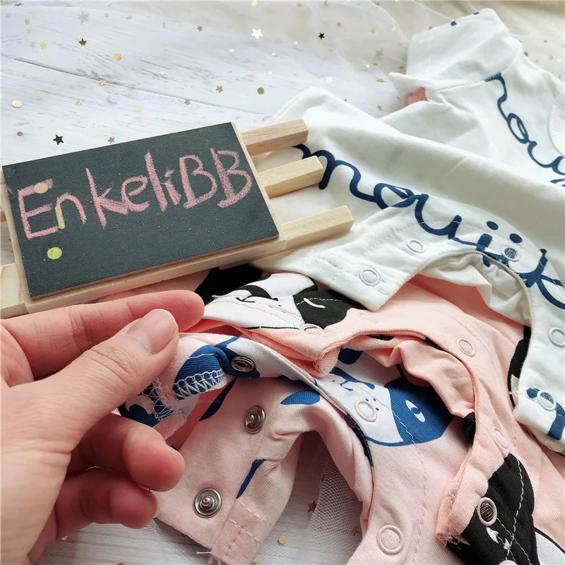 Одежда для новорожденных; Летний комбинезон для девочек с короткими рукавами; милый комбинезон с собачкой; цельнокроеная Одежда для мальчиков; детский белый комбинезон