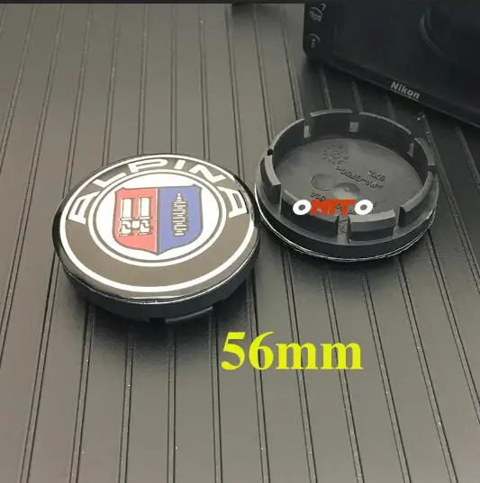 for Alpina 56caps Новые 4 шт. центра колеса Кепки обод колеса Знак Чехлы концентратор Кепки из АБС-пластика/ПВХ 56/60/64 мм Для Череп alpina авто аксессуары пылезащитный наклейки - Цвет: for Alpina 56caps