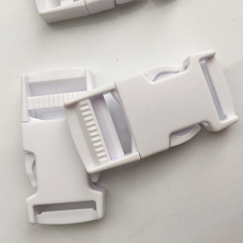 

100pcs per lot high quality colored plastic side release buckle for backpack with white