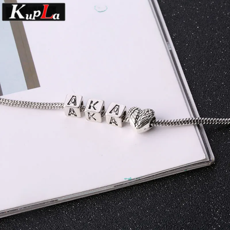 Vintage Silver Metal Aka Sorority DIY Classic Accessories Handmade Fashion Beads Charms for Pandora 40 Pieces/lot | Украшения и