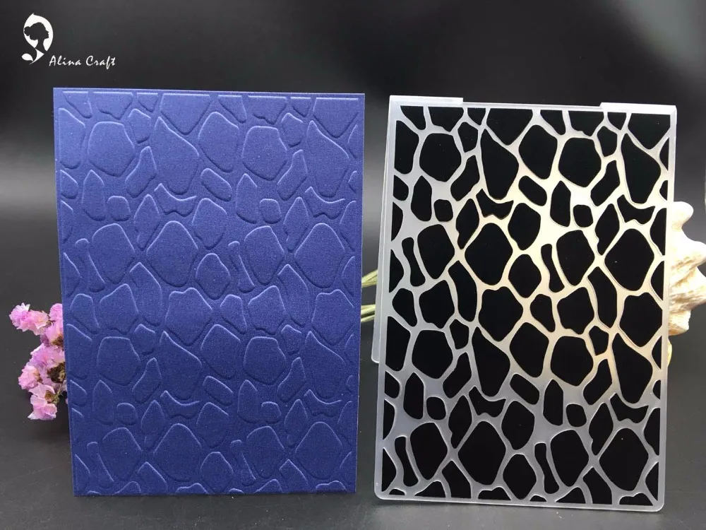 Пластиковая папка для тиснения каменная булыжница узор Сделай Сам скрапбук