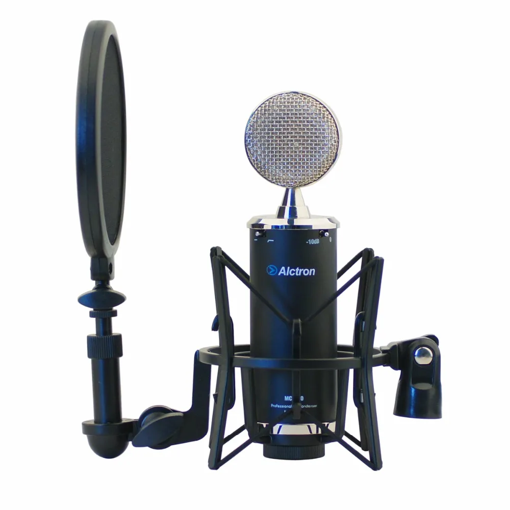 Профессиональный конденсаторный микрофон Alctron mc1500 для записи с попфильтром и