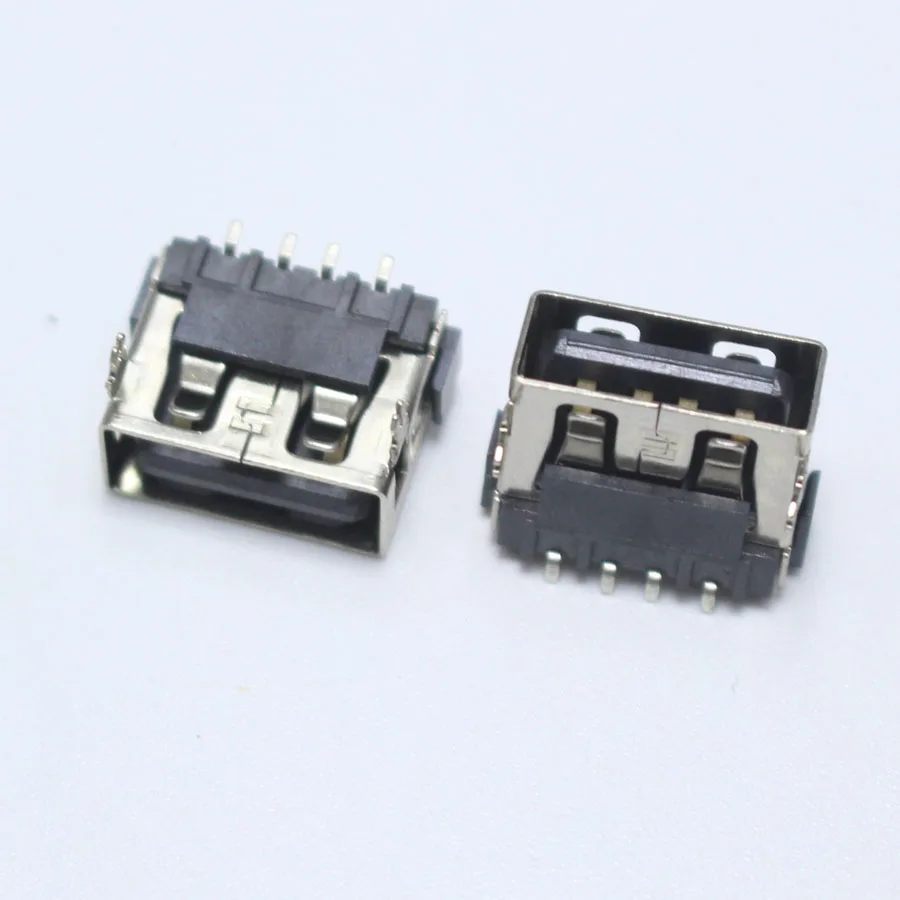10 шт. SMD usb type A гнездовой разъем 4PIN AF 10,0 PCB монтажный Разъем плоский край DIY ремонт телефона игрушки запчасти