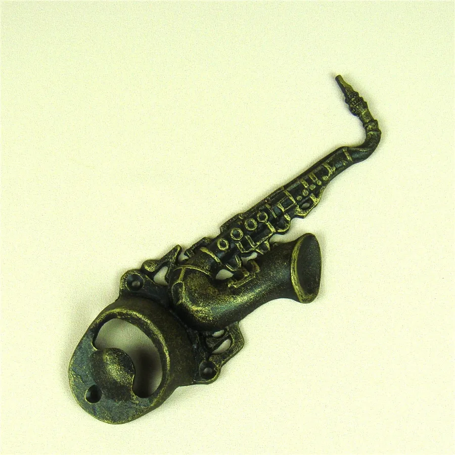 Латунный саксофон открывалка для бутылок настенный металлический Модель барная