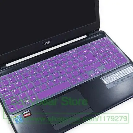 purple Новая силиконовая защитная накладка для клавиатуры кожного покрова для acer Aspire V3-571G V3-551G V3-771G V3-731G E1-522 E1-570G E1-532 P273 V3-572g - Цвет: purple