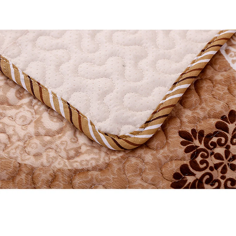 Американский стиль серый коричневый цветочным принтом плюшевые толщиной диван