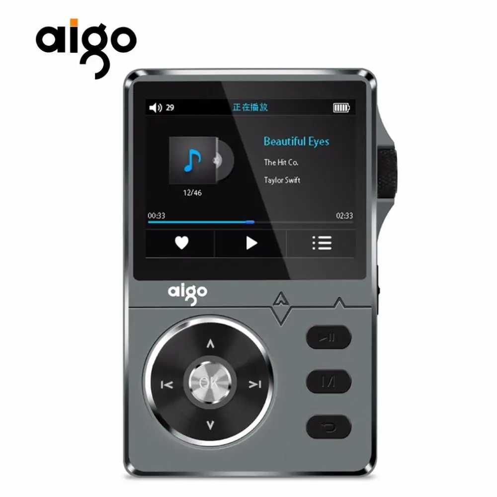 Aigo MP3 108 из цинкового сплава HiFi высокое качество звука без потерь музыка 2 дюймов 8
