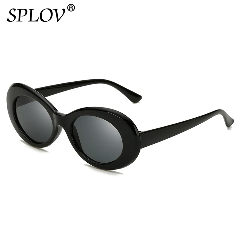 

SPLOV Oval Cat Eye Sun Glasses Men Women Luxury Mirrored Sun Glasses Ladies Brand Designer Fashion Eyewear Oculos De Sol UV400