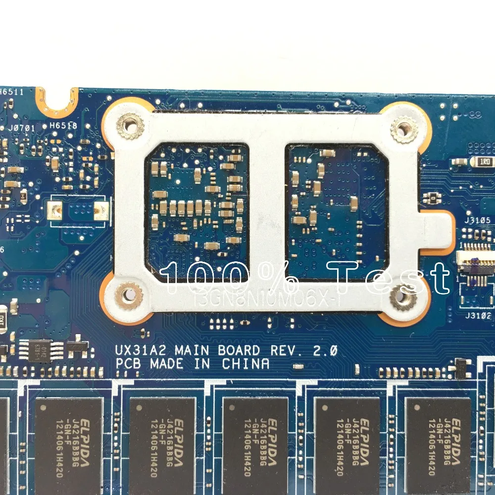 KEFU для ASUS UX31A2 UX31A UX31 REV2.0 I5 3317U 4GMemory ZenBook материнская плата ноутбука