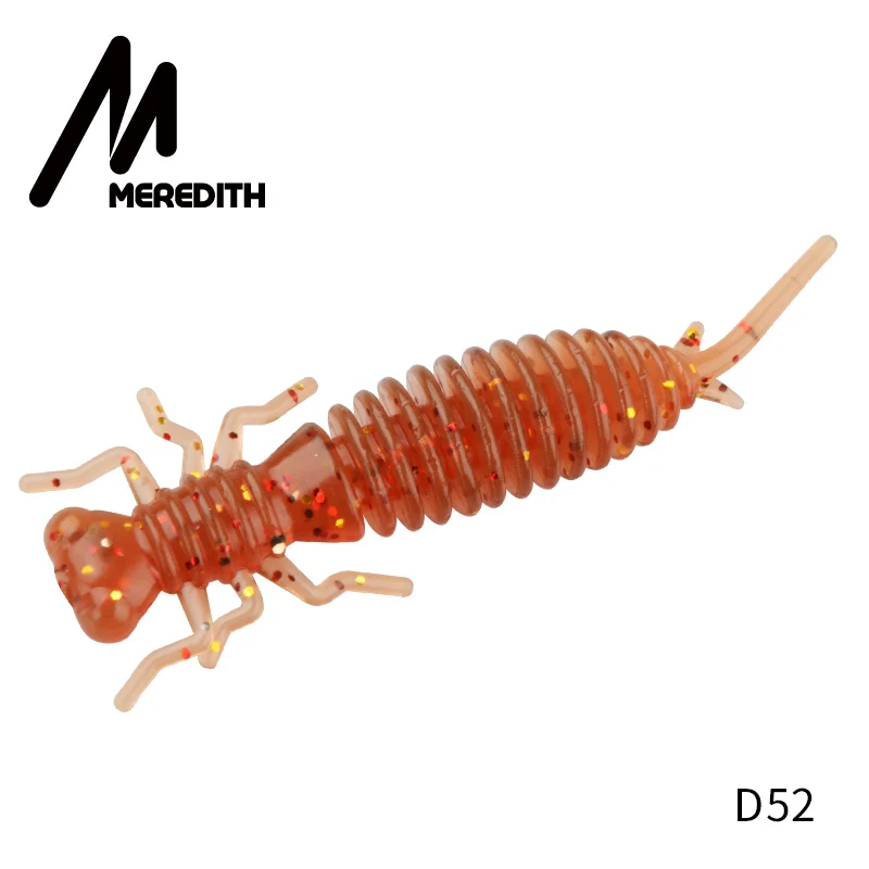 D52 MEREDITH 85 мм, 4 шт., мягкие приманки для рыбалки, искусственные рыболовные червь, личинка, силиконовые приманки для ловли щуки, гольян, пластиковые приманки - Цвет: D52