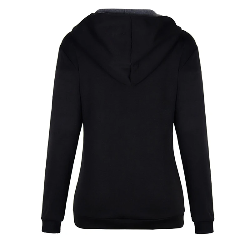 Женские повседневные однотонные толстовки с отворотом и капюшоном дизайнерские