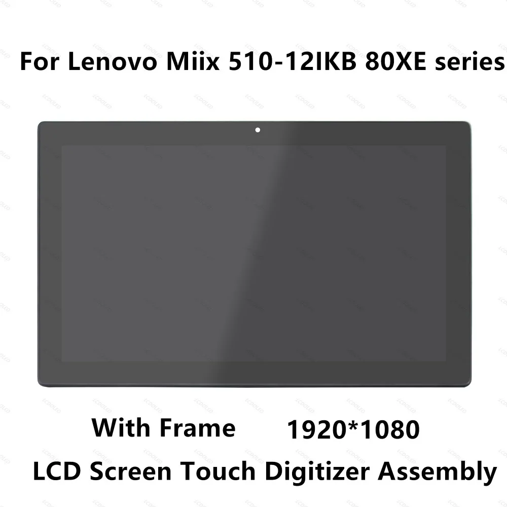 Koop 12.2 Inch Full LCD LED-Scherm Display Touch Glas Digitizer Vergadering Met Frame Bezel Voor LenovoMiix 510-12IKB 80XE Serie