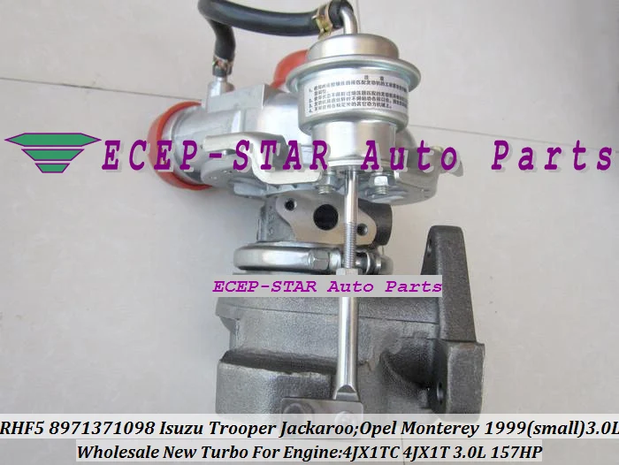 Турбокомпрессор RHF5 098 8971371098 для ISUZU Trooper 2000- Jackaroo 1999-04 OPEL Monterey 1998- 4JX1 4JX1TC 4JX1T 3.0L |