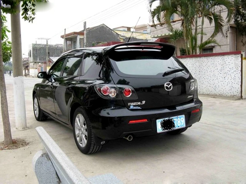 Большой ABS Материал заднее стекло Багажник крыло 3 спойлер для mazda 3 Спорт легкий удар установка стоп красный спойлер на фонарь для праймера