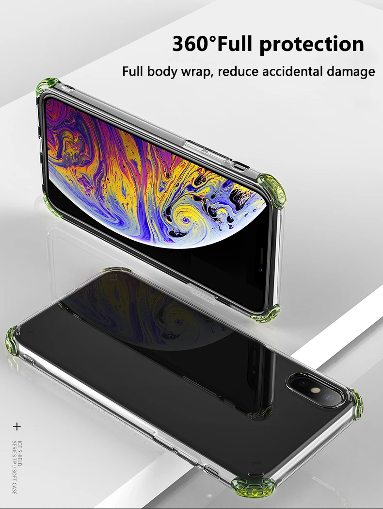 Прозрачный чехол HOCO с подушкой безопасности для iPhone XR Xs Max высокопрозрачный из