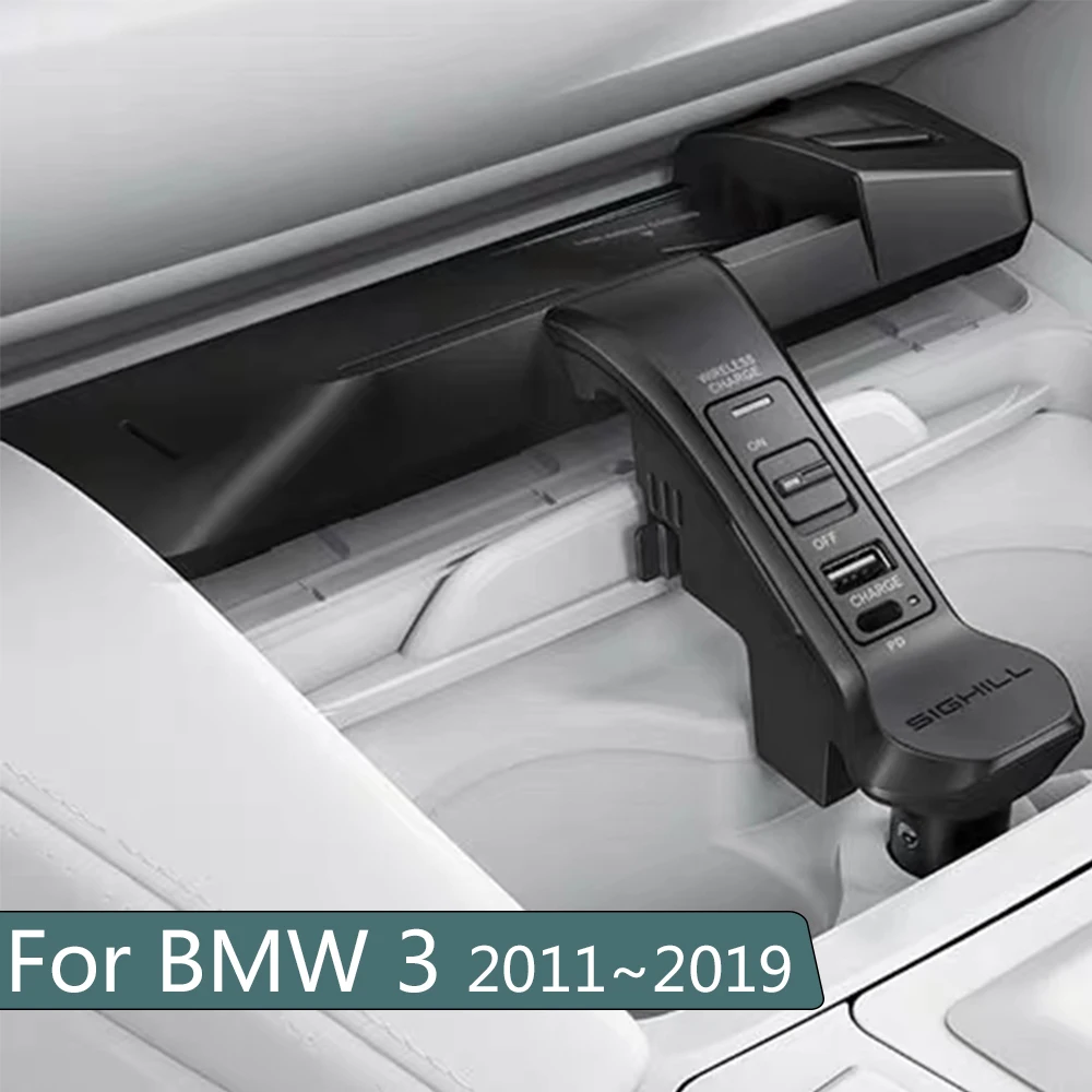 Беспроводное быстрое зарядное устройство 10 Вт для BMW 3 F30 2011 ~ 2019 iphone Android