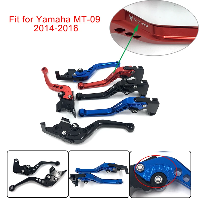 MT 09 MT09 мотоцикл новый ЧПУ Короткие сцепные рычаги для Yamaha 2014 2015 2016 с