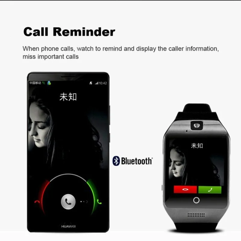 TCunPT новая Q18s Bluetooth Смарт часы Сенсорный экран Камера TF карты умные для Android IOS