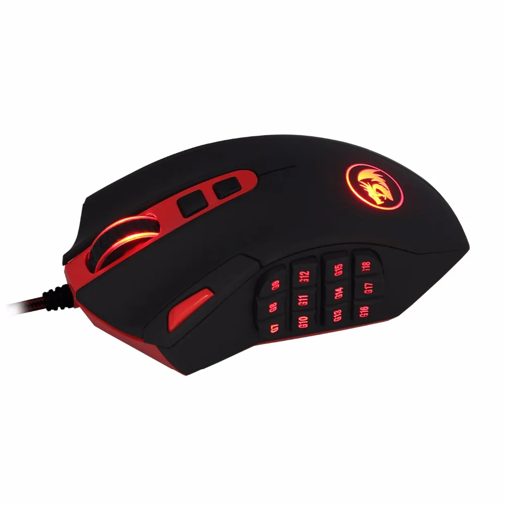 Redragon M901 игровой Мышь высокой точности 12400 Точек на дюйм 18 программируемых кнопок