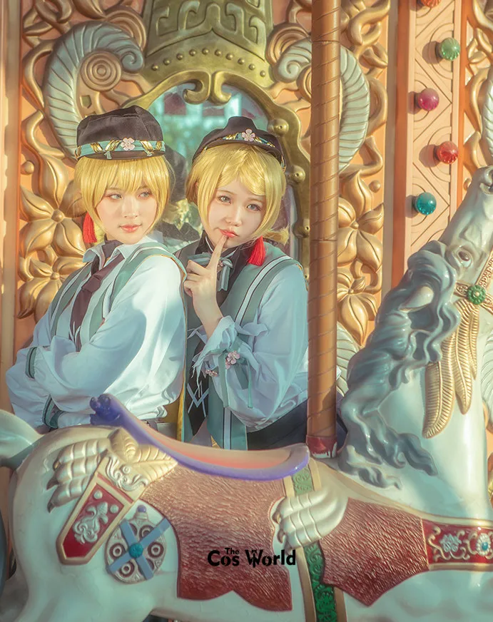 Плащ Vocaloid Kagamine Len топы брюки плащ Rin платье Униформа наряд аниме костюмы для