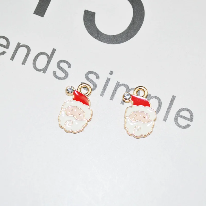 Рождественские Подвески эмалированные подвески для браслета ожерелья сережек 20