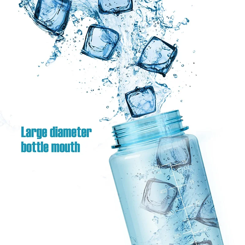 BOTTLED JOY Спортивная вода бутылка с соломинкой и ручка BPA Free 450 мл Tritan герметичная