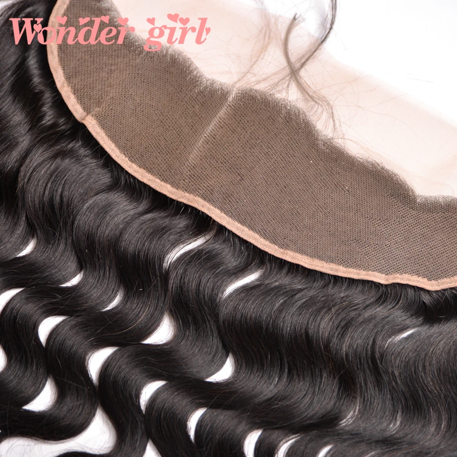 Peruvian Virgin Hair Body Wave Lace Frontal Closure With Bundles 4pcs/Lot 13x4 |
