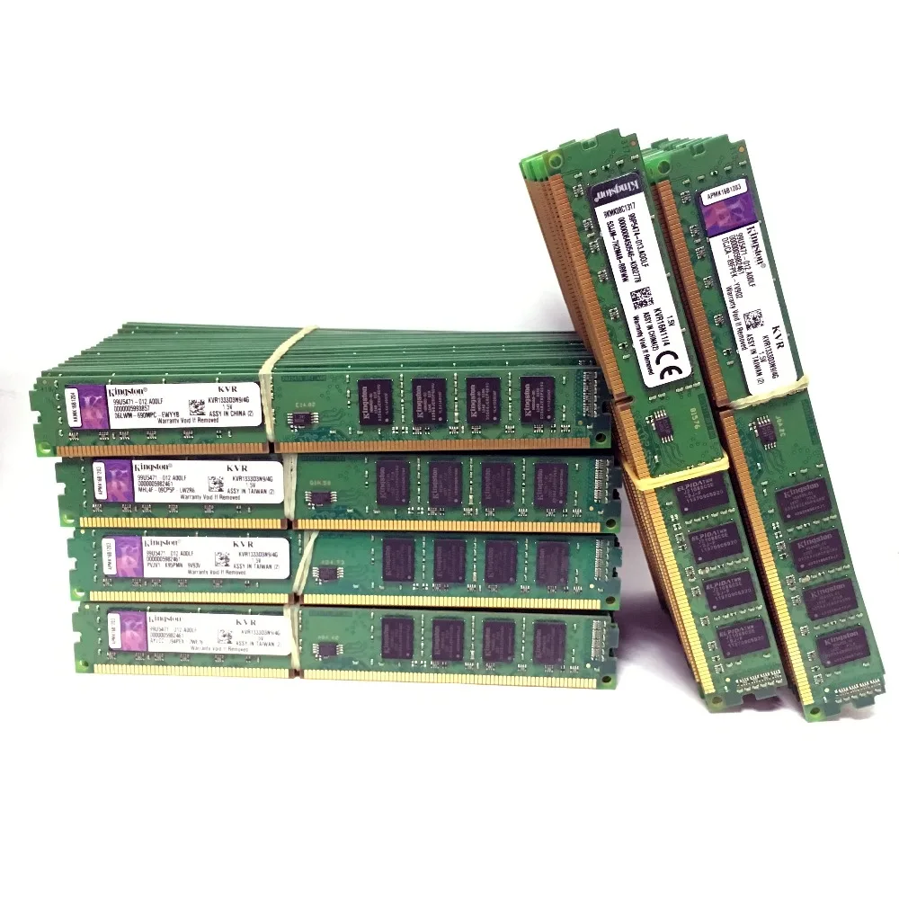 Оригинальная оперативная память Kingston 2 ГБ 4 8 1R/2Rx8 PC3 PC3L 10600U 12800U 2G 4G 8G DDR3 1333 1600 МГц 10600
