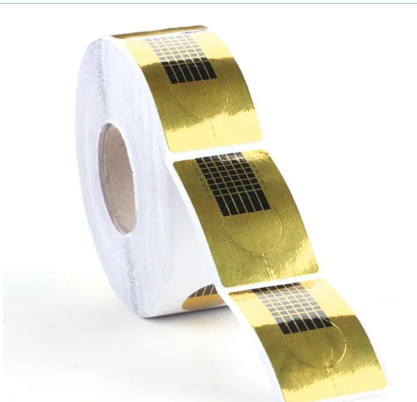 100 шт. золотые насадки для дизайна ногтей направляющие формы наращивания