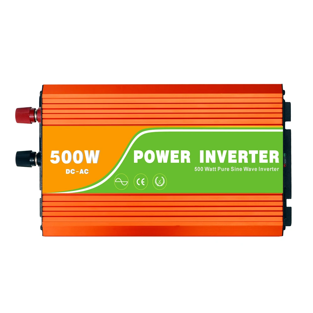 

Digital 12VDC (10-15V) 500W Off Grid Inverter to 100-240VAC Ouput, Surge 1000W Pure Sine Wave Solar Wind Inverter with USB