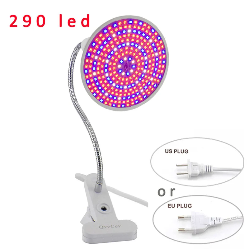 290 LED 60 200 290 светодиодный завода светать лампы для помещений семена cultivo держатель лампы Настольный зажим парниковый эффект; Выращивание растений без почвы растет - Испускаемый цвет: 290 LED