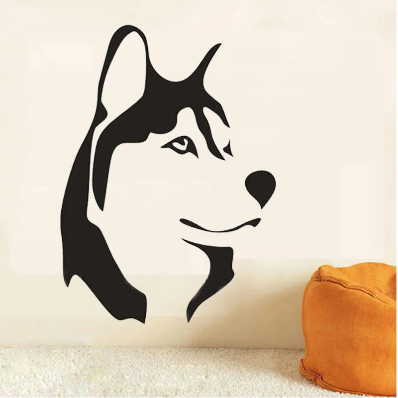 Креативные съемные настенные наклейки Pet Dog Husky украшения для гостиной и спальни
