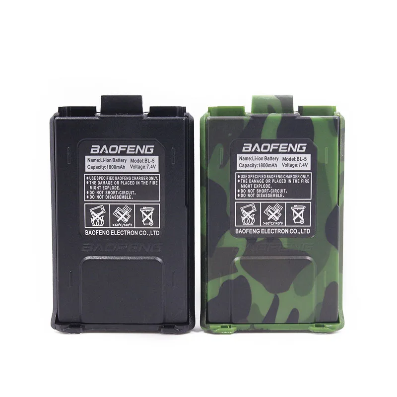Оригинальный BAOFENG UV 5R BL 5 7 4 В 1800 мАч литий ионный аккумулятор для Baofeng Walkie Talkie 5RE