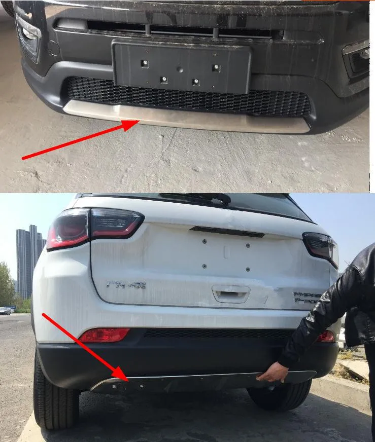 Новое поступление для Jeep Compass, защитная накладка на бампер, накладка bull bar, 304 нержавеющая сталь, автомобильный Стайлинг