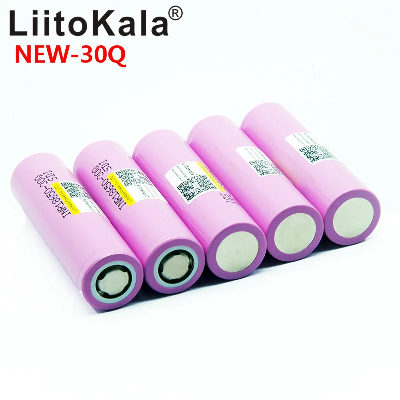 100% LiitoKala 30Q фирменный литиевый аккумулятор 18650 3000 мАч аккумуляторная батарея с