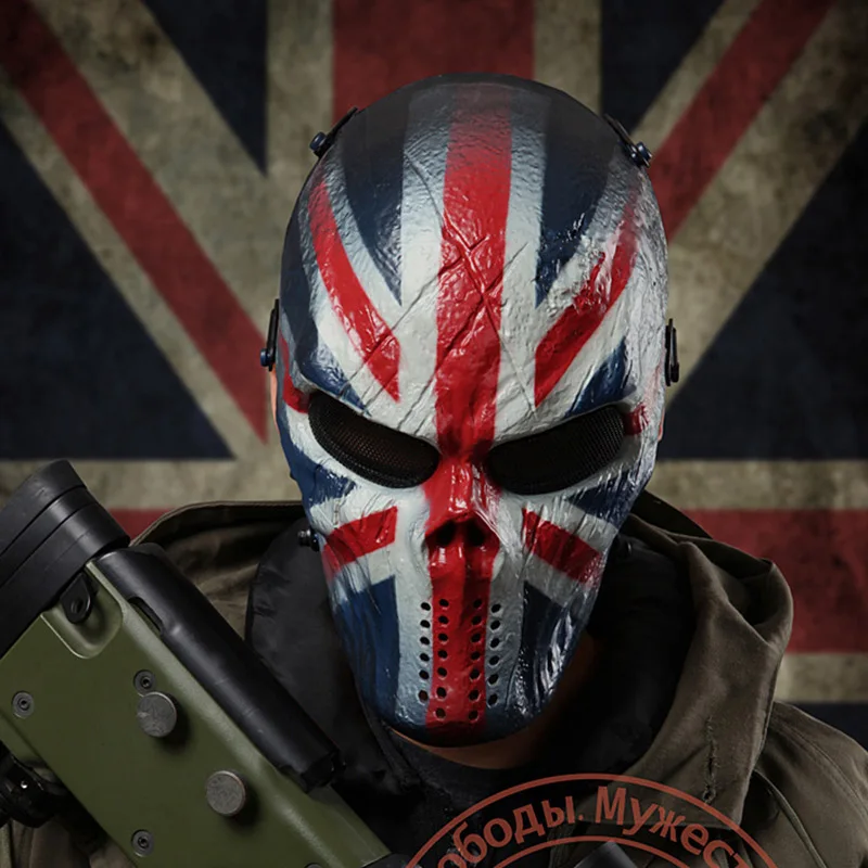 Открытый Wargame CS военный камуфляж тактический страйкбол Пейнтбол полная защита лица Хэллоуин косплей ужас SWAT Череп маски - Цвет: M006