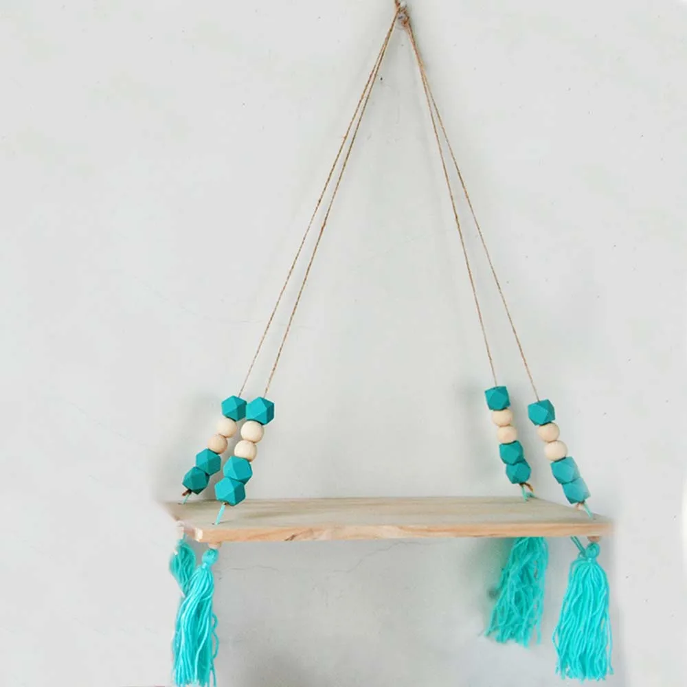 KeyBox шик висит стены полки деревянные качелей Полки декоративные Nordic Стиль DIY