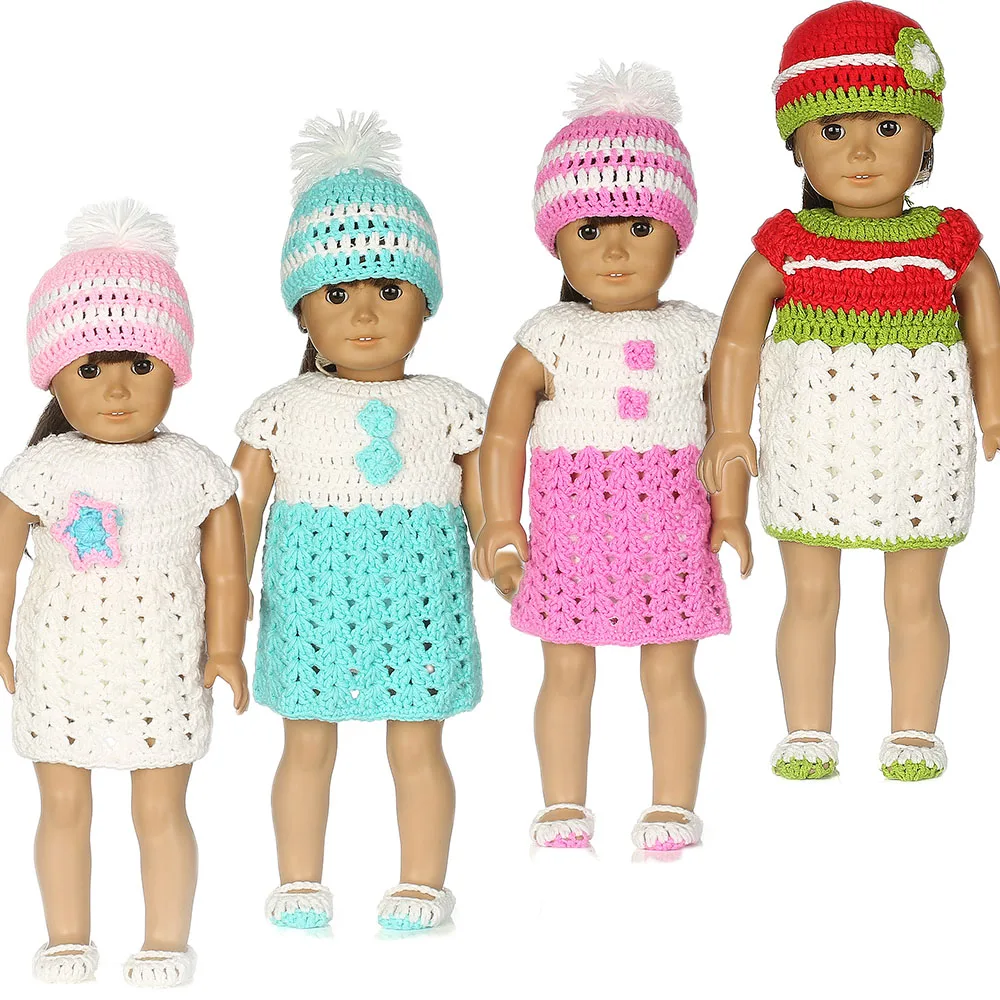4 цвета Свитер костюм Куклы Одежда подходит 18 дюймов American Girl Дети лучший Подарок