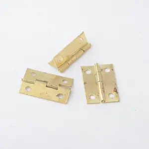 Бесплатная доставка, 50 шт., фурнитура золотого цвета, 4 отверстия, DIY коробка, петли для стыковой двери (не включая винты), 24x16 мм, J3016