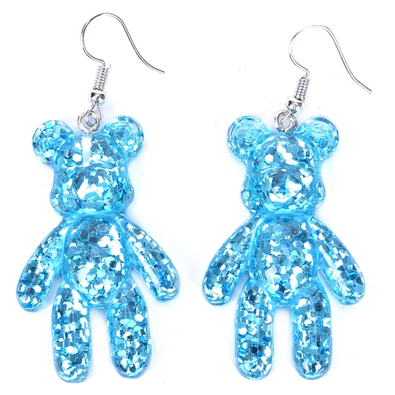 Fashion HandCraft Bear Drop Earrings For Women Party Jewelry Korean Multicolor Crystal Acrylic Long Earring Pendant Accessories | Украшения