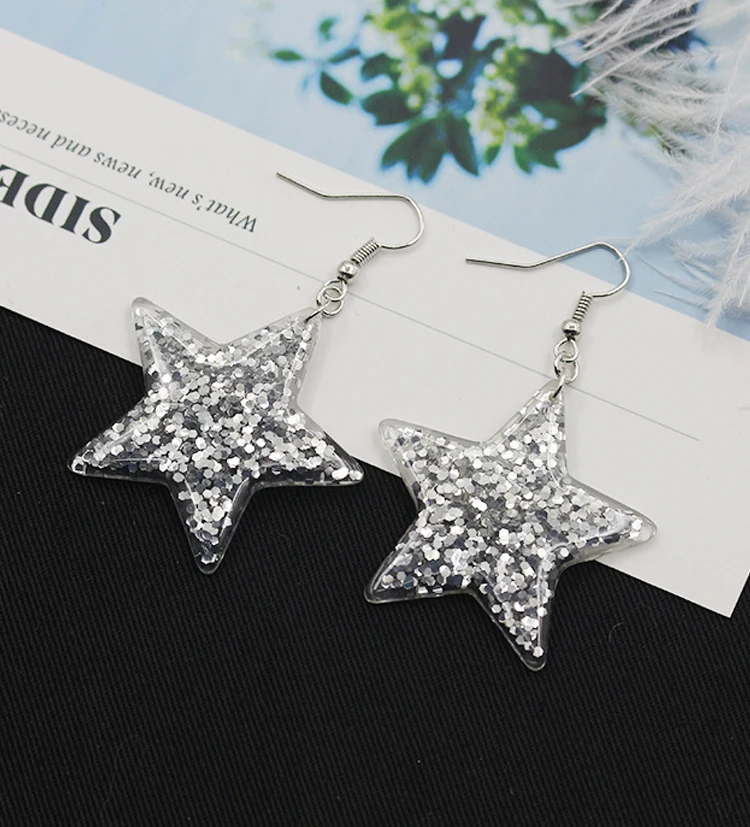 LUMPER ювелирные изделия элегантный подарок крюк серьги звезда Ретро блестки