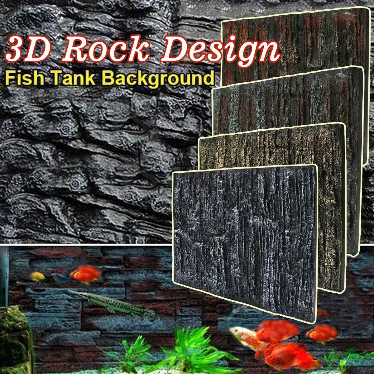 3D пена камень рептилия аквариум фон аквариум доска Декор подводный декорация ландшафт для аквариума
