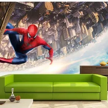 Большой Spideman мультфильм фрески 3d настенные обои для детской