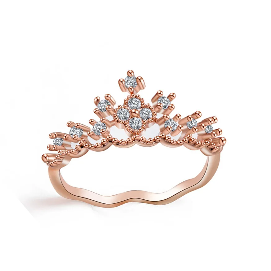 Корейская версия бестселлера TownShop Treasure Zircon Женская Корона сердце AndEight кольцо