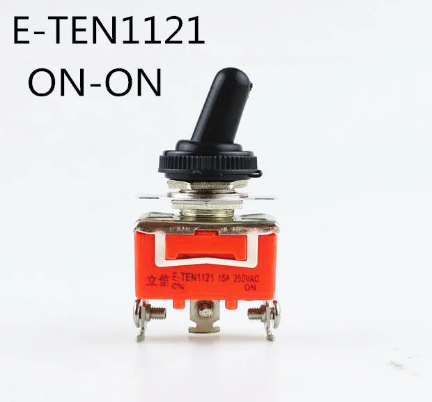 E-TEN1121 cap 1set 1 шт. E-TEN1121 15A 250VAC 3PIN ON-ON тумблер кулисный переключатель питания микропереключатель - Цвет: E-TEN1121 cap 1set