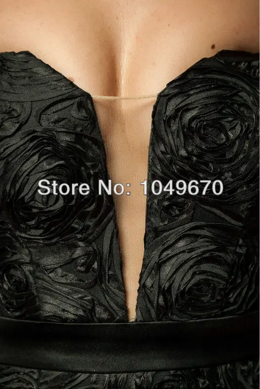 Горячие Продажи Черный Милая Кружева Русалка Пром Платья С Поясами Flower Вечерних