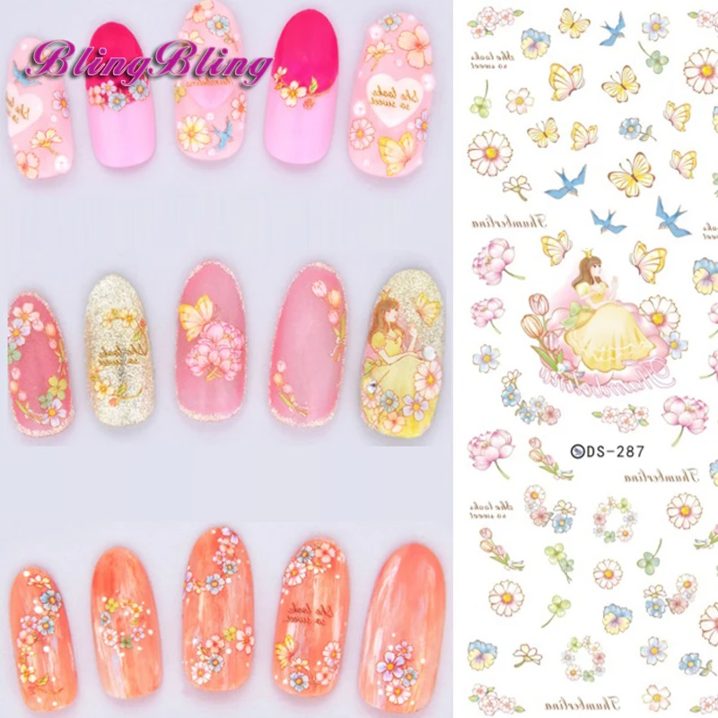 1PCS Kids Nail Sticker Cartoon Art Decoration Rainbow Umbrella Transfer Foil Tip Accessories Tattoo | Красота и здоровье