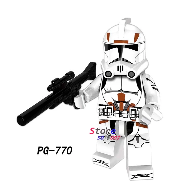 Один мандалорианский Jango Darksaber s trooper строительные блоки Модель Кирпичи Игрушки - Цвет: pg770