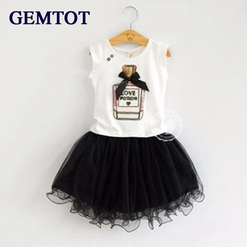 GEMTOT/Детский комплект 2019 г. Летний Новый Модный для девочек хлопковый топ без