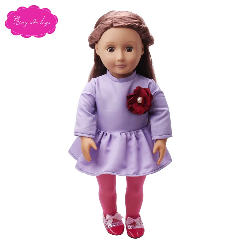 Одежда для кукол девочек 18 дюймов модное осеннее платье американская юбка
